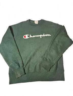 Champion Reverse Weave Forest Green Crewneck Sweatshirt Medium